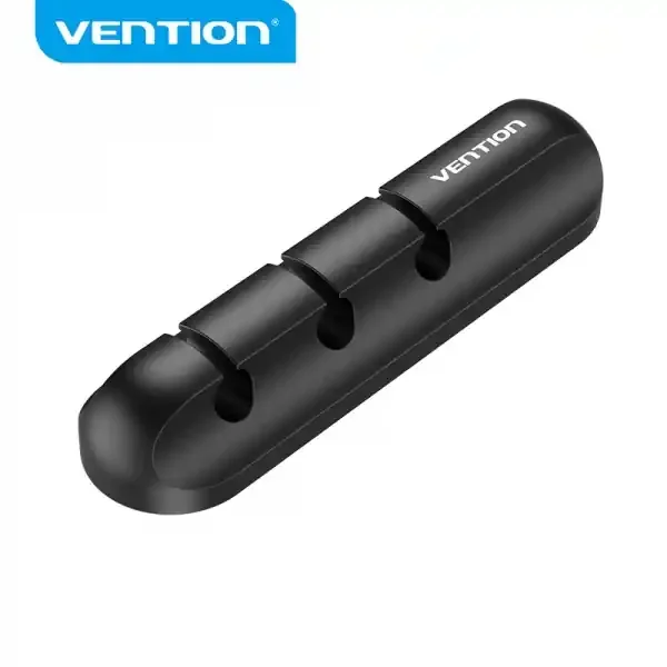 Vention Organizador de Cables en Espiral – 5 Puertos – Color Negro