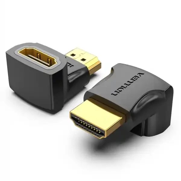 Vention Pack de 2 Adaptadores HDMI Macho a HDMI Hembra 4K 90º – Color Negro