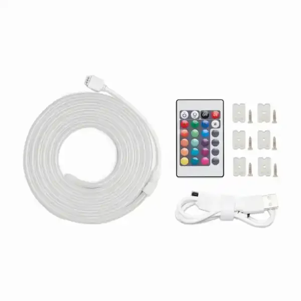 Vention Tira de Luces LED de Neon – Control Remoto – USB 5V – Flexible y Duradera – Resistente al Agua IP65 – Color Varios