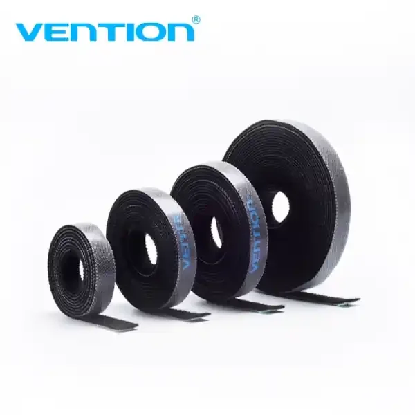 Vention Tira Organizadora de Cables – 2m – Color Negro