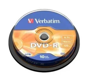 VERBATIM DVD-R 16X 4.7GB (TARRINA 10 UDS)