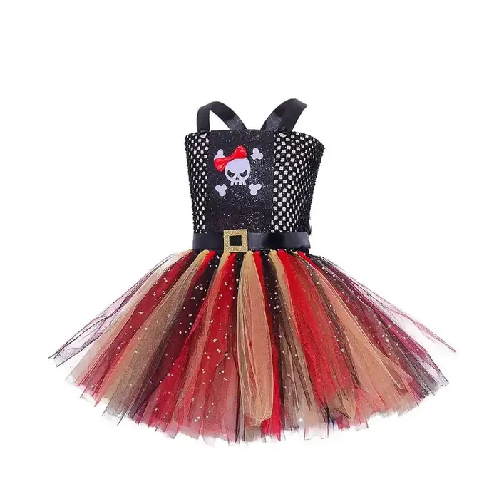 Vestido de pirata para niña disfraz de carnaval de halloween