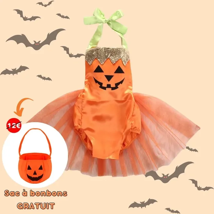 vestido de princesa calabaza de halloween