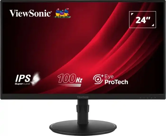Viewsonic Monitor 23.8″ VA2408-HDJ LED IPS FullHD – 100Hz – Respuesta 5ms -16 9 – VGA – HDMI – DisplayPort – Ajustable en Altura – Giratorio – Inclinable – VESA 100×100 – Color Negro