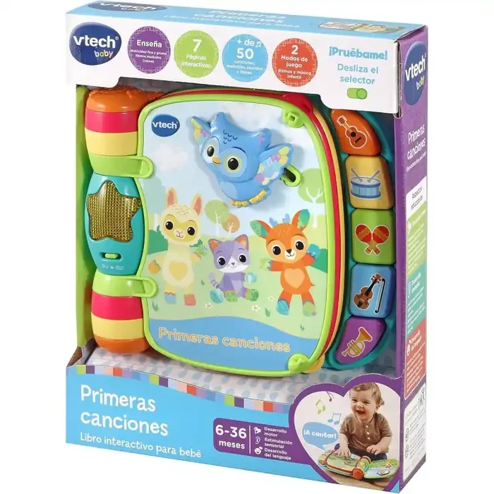 VTech Baby Primeras Canciones Libro interactivo de aprendizaje Juguete para bebés +6 meses