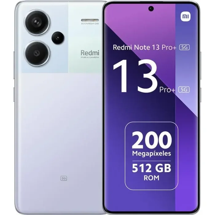 Xiaomi Redmi Note 13 Pro Plus 5G Smartphone Pantalla AMOLED 6.67″ – 8GB – 256GB – Camara Principal 200MP – Bateria 5000mAh – Admite Carga de 120W – Color Morado