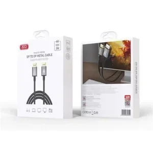 XO CABLE DISPLAYPORT A DISPLAYPORT – RESOLUCION 4K – LONGITUD 3M – COLOR NEGRO