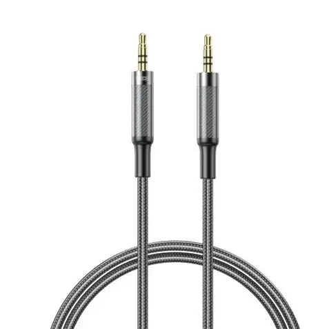 XO NBR279C Cable Audio Jack 3.5mm Macho a Jack 3.5mm Macho – 1m – Trenzado – Color Negro