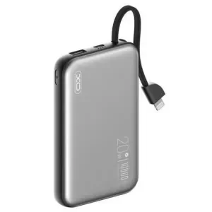 XO POWERBANK 10000MAH – CARGA INALAMBRICA – SALIDA USB-C 20W – FACIL DE TRANSPORTAR – 600 CICLOS DE CARGA – RESISTENTE – COLOR GRIS