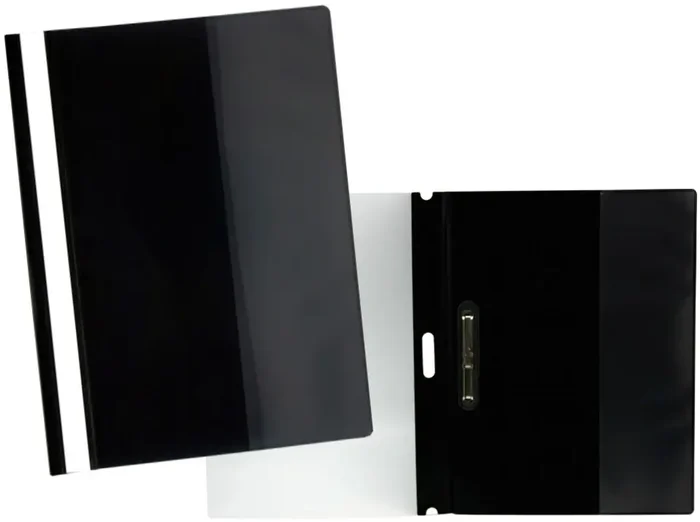 Yes Dossier con Fastener – Capacidad 30 Hojas A4 – Polipropileno Transparente – Color Negro