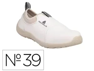 ZAPATOS DE SEGURIDAD DELTAPLUS MICROFIBRA PU SUELA PU MONO-DENSIDAD COLOR BLANCO TALLA 39
