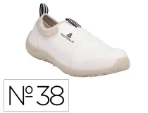 Zapatos de seguridad Deltaplus microfibra pu suela pu monodensidad color blanco talla MIAMIS2BC38