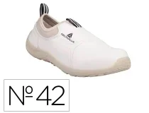 Zapatos de seguridad Deltaplus microfibra pu suela pu monodensidad color blanco talla MIAMIS2BC42